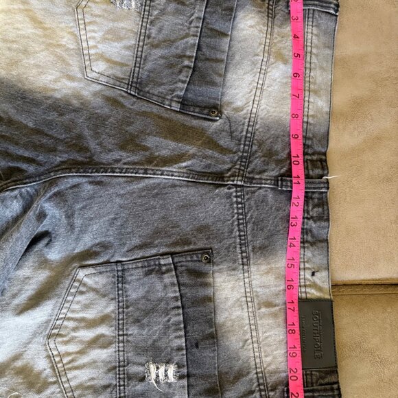 SouthPole Men’s Distressed Classic Straight Leg Jeans, Black, Size 46 - Picture 6 of 9